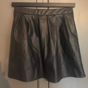 Faux leather skirt